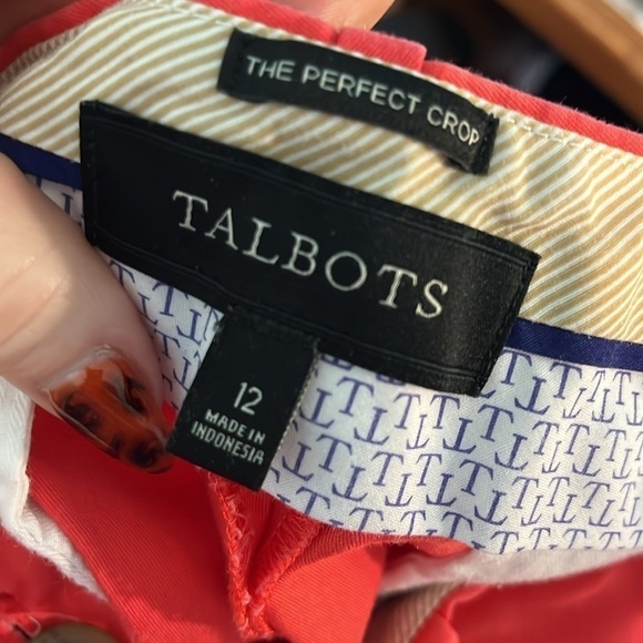 Talbots Perfect Crop Pants Coral Size 12 - Picture 7 of 10